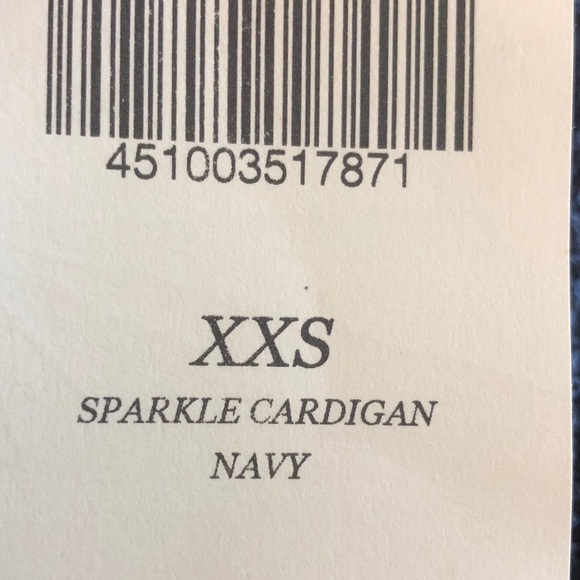 Boston Proper Navy Sparkle Cardigan Sweater XXS - Picture 3 of 5